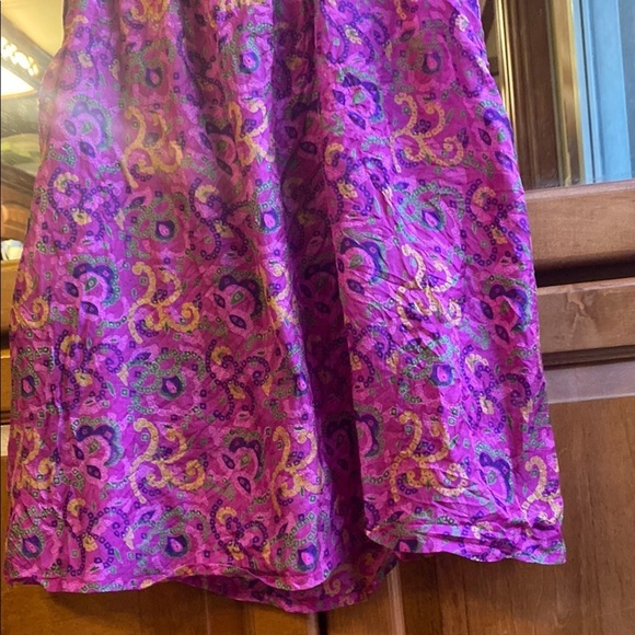 Silk Vibrant Purple Sheer Large Spaghetti Strap Tank - Picture 6 of 6